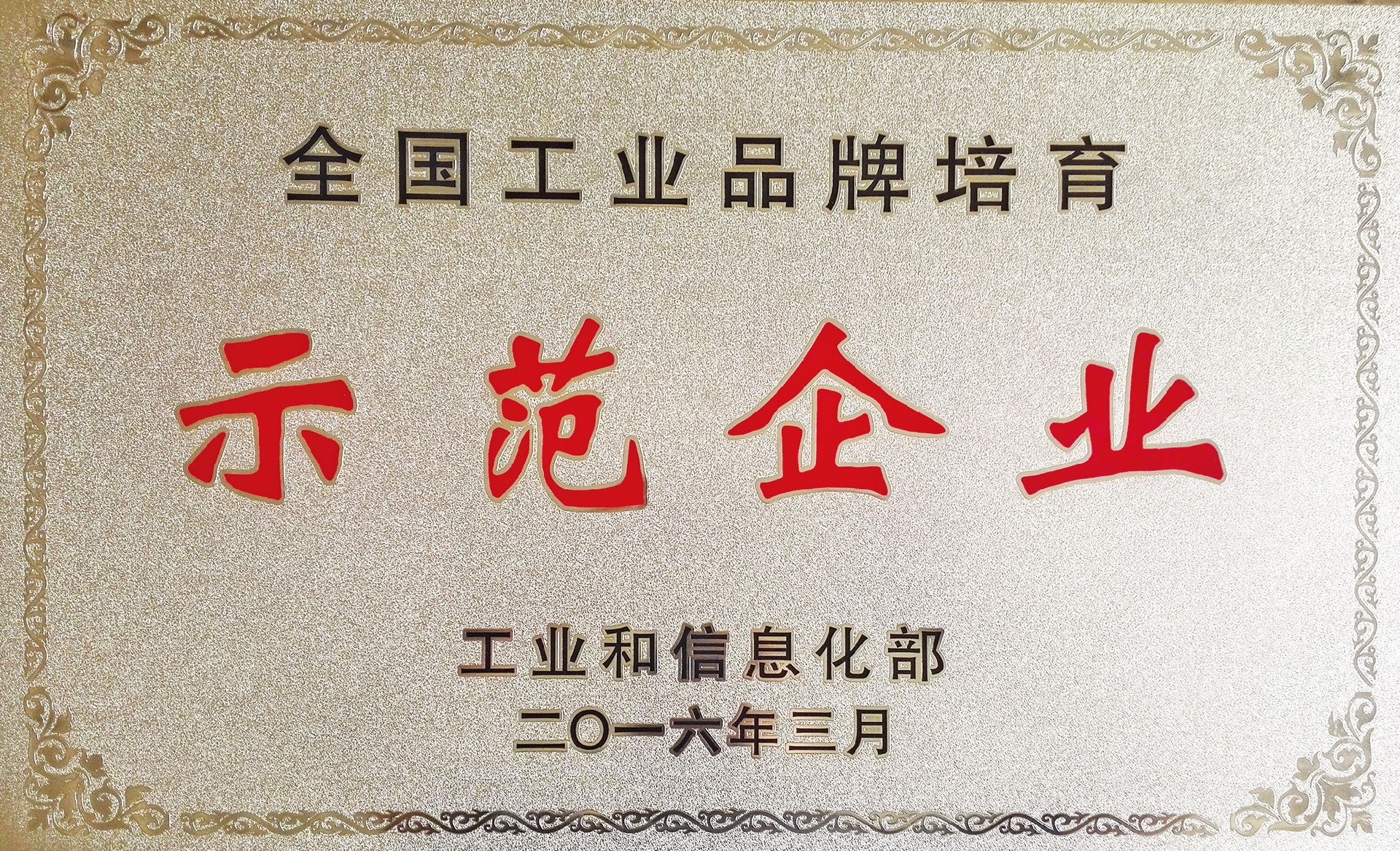 工业品牌示范企业